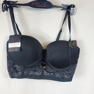 Rachel Roy Navy Blue Luxe Lace Longline Single Bra Sz 34C NWT